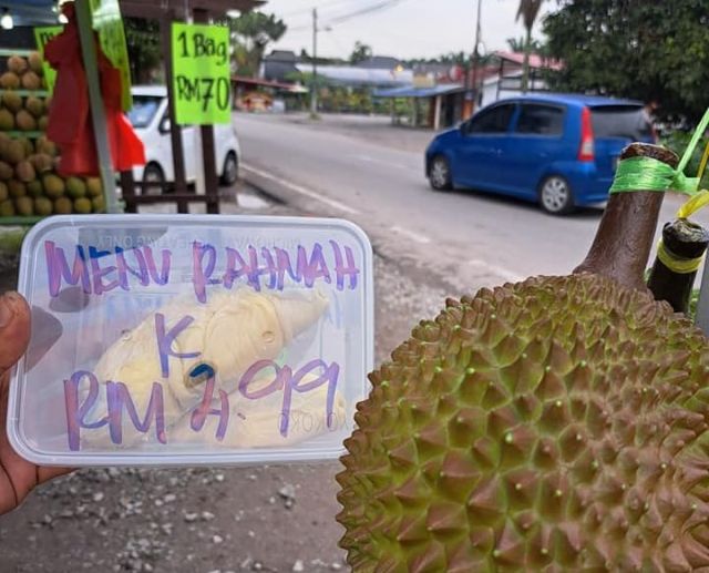 Durian pun dah ada Menu Rahmah