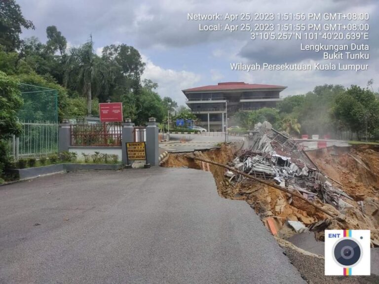 Tanah runtuh: Bangunan MACA dikosongkan, 45 dipindah