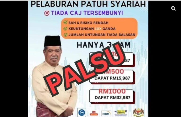 Poster Mat Sabu promosi skim pelaburan palsu, laporan SKMM dibuat