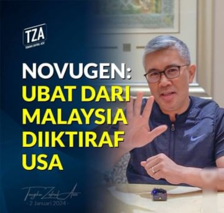 Novugen satu-satunya pengeluar ubat dari Malaysia diiktiraf AS