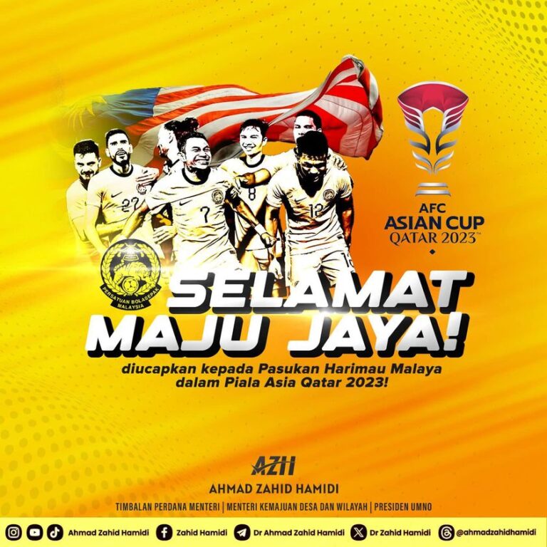 Zahid Hamidi doakan kejayaan Harimau Malaya dalam Piala Asia 2023