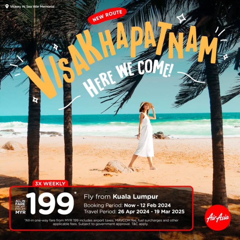 விசாகப்பட்டினத்திற்கு மீண்டும் சிறகடிக்கிறது ஏர் ஆசியா