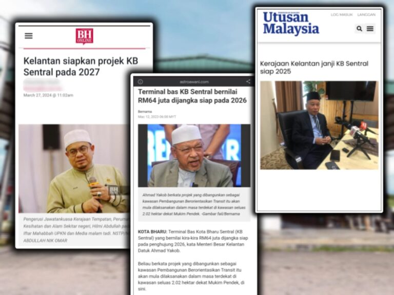Dulu janji siap 2025, sekarang kerajaan Kelantan kata terminal bas KB Sentral siap 2027