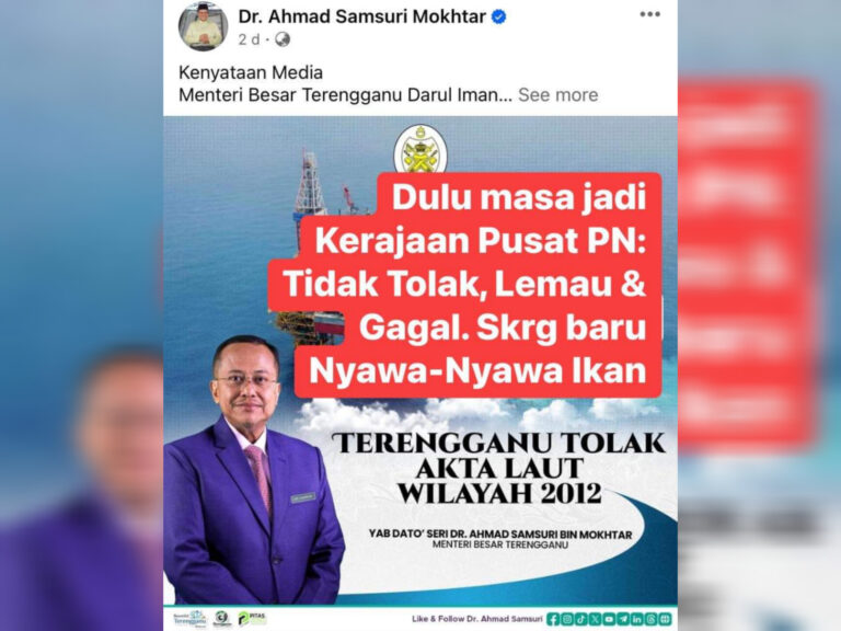 Dulu buat pekak badak sahaja, sekarang panik nak bantah Akta Wilayah Laut