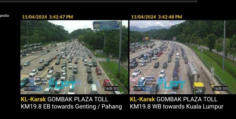 Traffic jam continues on Day 2 of Aidilfitri