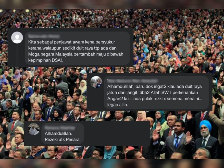 ‘Alhamdulillah tak pernah rasa macam ini’, pekerja ‘gomen’ seronok dapat duit raya RM500