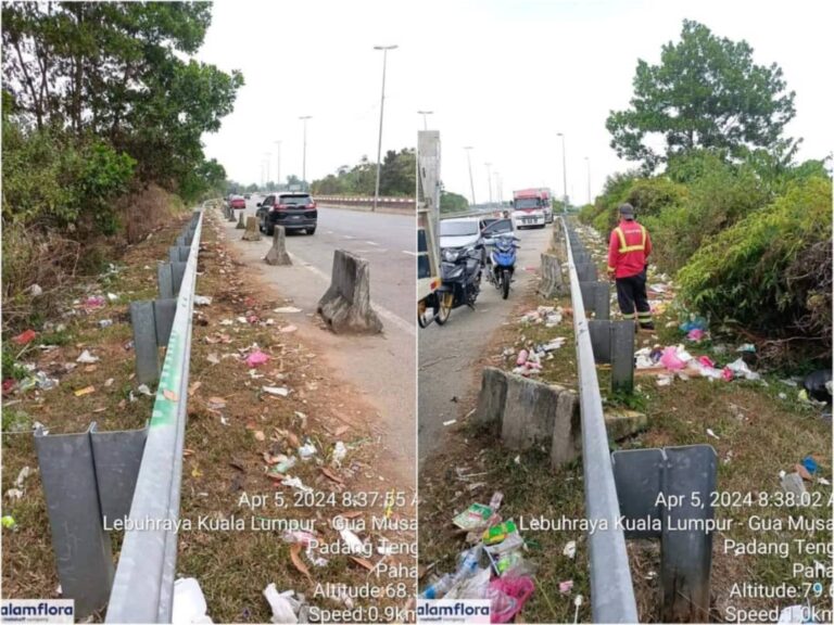 ‘Upacara tahunan oleh rakyat Kelantan’, lebuh raya kotor dengan sampah bertaburan