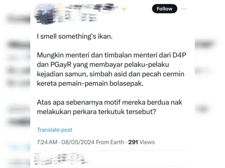 Individu ‘berani mati’ kaitkan dua parti kerajaan terlibat insiden pemain bola sepak