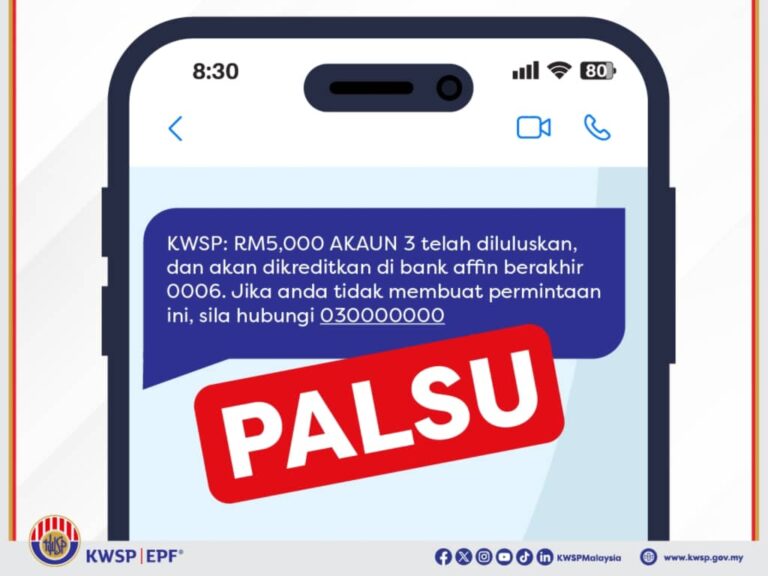 Mana ada KWSP hantar SMS pasal pemindahan Akaun Fleksibel