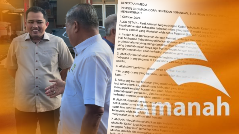 Video : Tak mahu salam dengan menteri, AMANAH Kedah akan siasat, henti buli siber