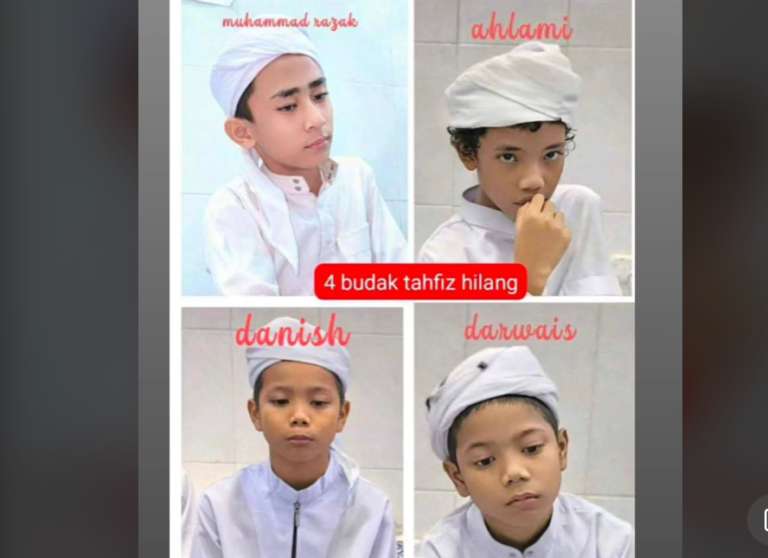 Polis buka mulut, dedah punca 4 pelajar tahfiz larikan diri