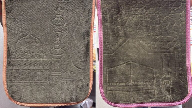 Lelaki terkejut kedai jual alas kaki menyerupai corak Kaabah dan masjid