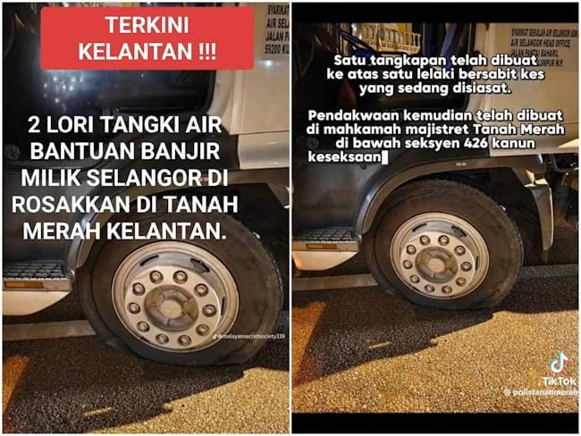 Lori air Selangor dihantar ke Kelantan dipancitkan penduduk ketika hulur bantuan