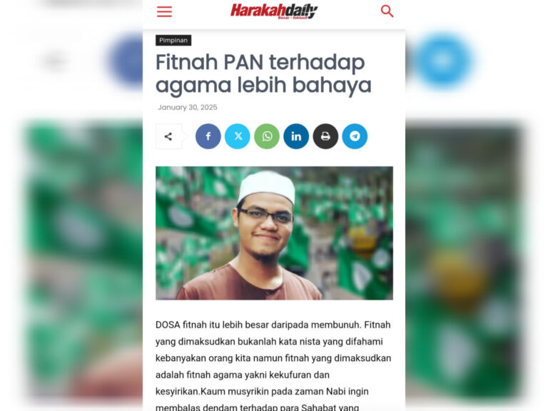 Tuduh AMANAH bahayakan agama tanda Pas sudah terdesak
