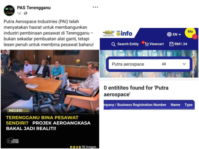 Syarikat Putra Aerospace didakwa tidak berdaftar SSM