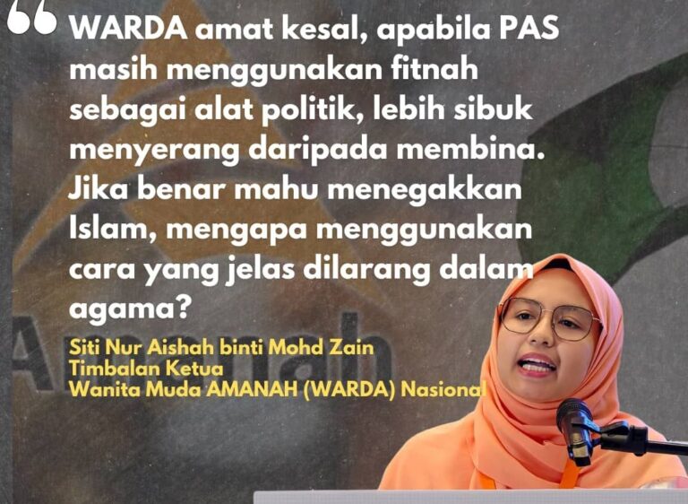 Pas bernafas dengan politik fitnah, apa kata Wanita Muda AMANAH?