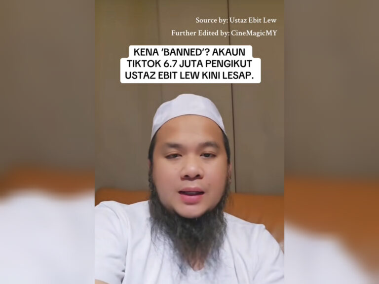Akaun TikTok Ebit Lew dengan 6.7 juta pengikut lesap kena ‘banned’