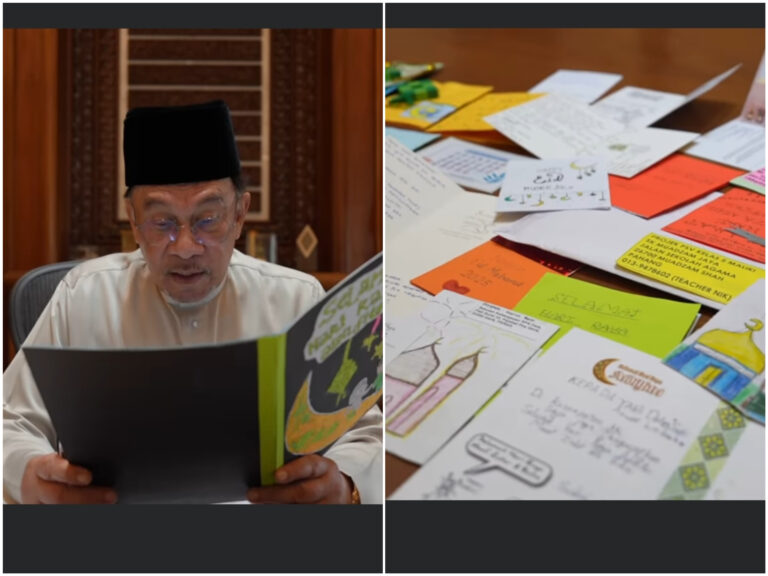 PM luang masa balas ucapan kad raya murid, guru