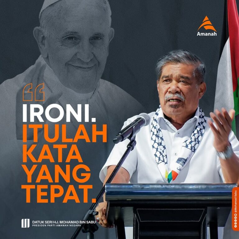 Mat Sabu kritik hipokrasi pemimpin dunia di majlis pengebumian Pope Francis