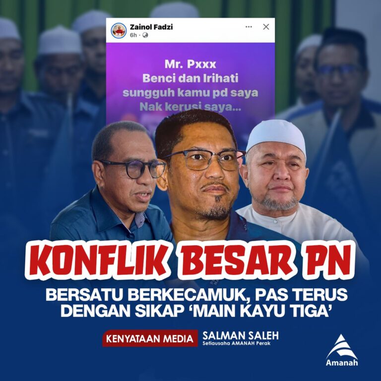 Pertembungan dalaman Bersatu, cubaan Pas main kayu tiga, dua-dua bercakaran di Perak