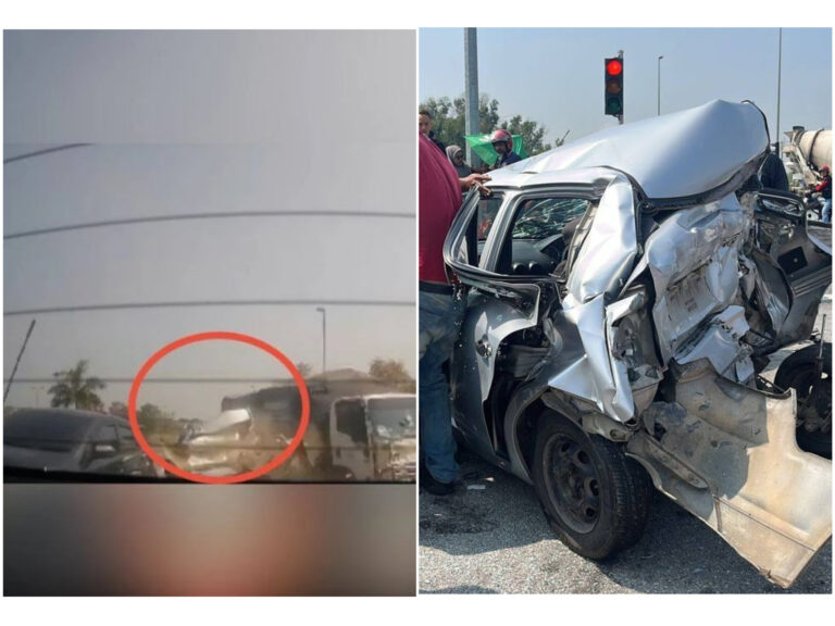 Nahas enam kereta dirempuh lori di Lebuhraya Guthrie, polis tahan pemandu