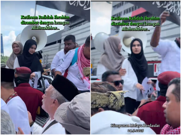 Rafidah muncul di Himpunan Melayu Berdaulat di tengah laporan ‘menghilangkan’ diri