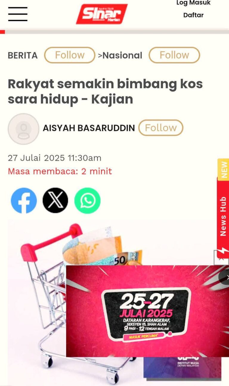 Manipulasi persepsi: Bila kajian, media, kepentingan politik bercantum