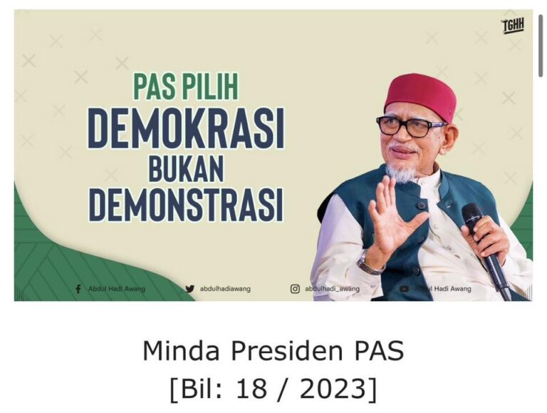 Pas pilih demokrasi bukan demonstrasi, tak mahu jadi budak guna api bakar rumah sendiri