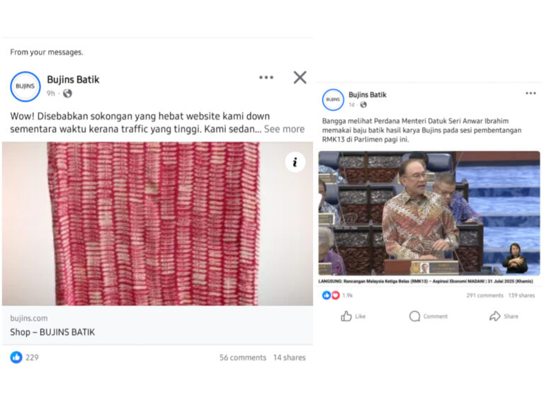 Penangan PMX, pengusaha batik di Kelantan maklum ‘website down’ diserbu pelanggan