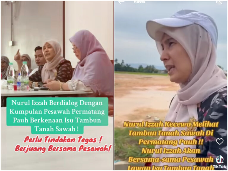 Nurul Izzah perjuang isu tambun tanah atas sawah, pertegas jangan dibiarkan