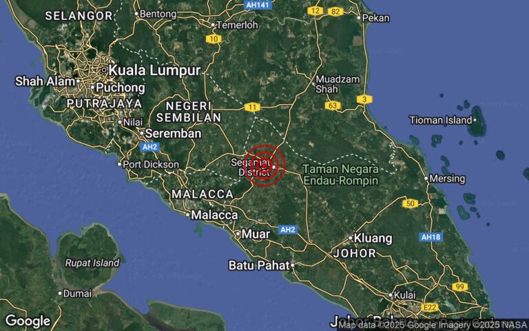 Gempa bumi lemah sekali lagi melanda Segamat
