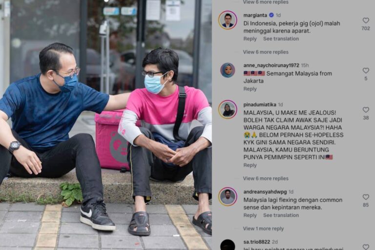 Malaysia terbukti bela nasib pekerja gig, rakyat Indonesia luah rasa iri