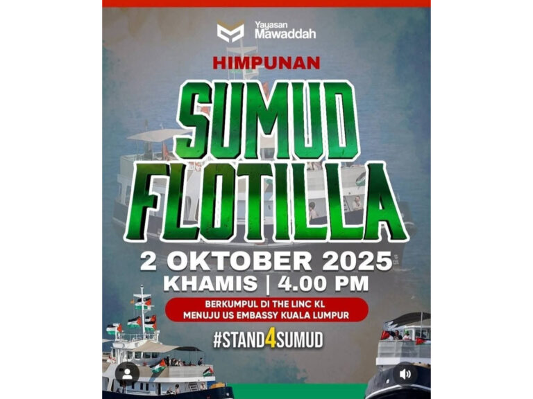 Rakyat Malaysia gerakkan himpunan Sumud Flotilla petang ini