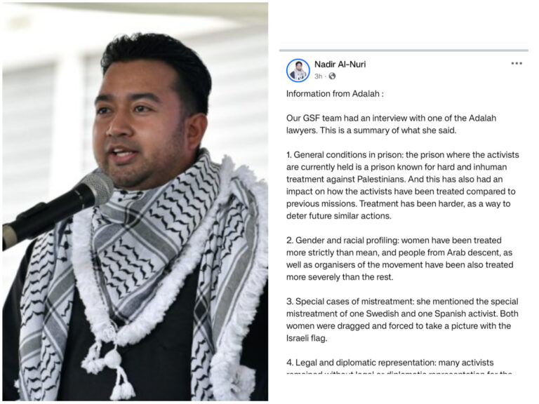 Cerita dari Nadir, bagaimana aktivis GSF dilayan tidak perikemanusiaan dalam penjara Israel