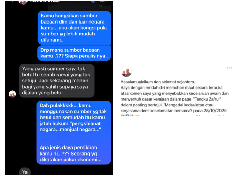 Pensyarah minta maaf tuduh kerajaan jual negara kepada Amerika