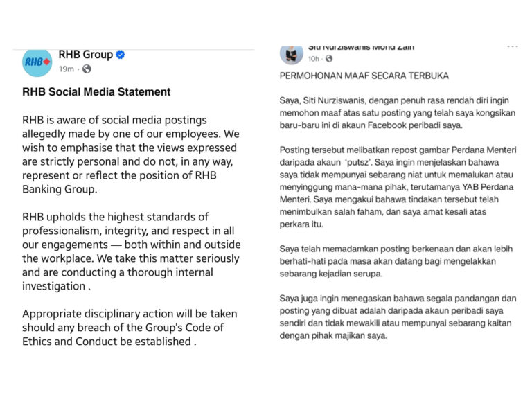 Pekerja bank mohon maaf muat naik gambar suntingan keterlaluan hina PM