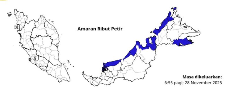 MetMalaysia: Amaran ribut petir di Sabah, Sarawak, Labuan