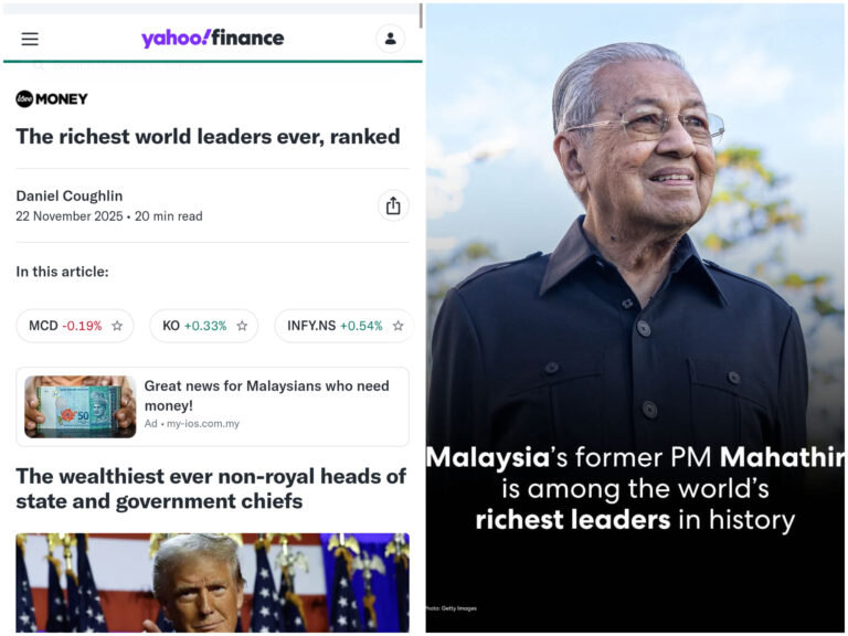 Portal senaraikan Mahathir 10 pemimpin terkaya dunia, betul ke?