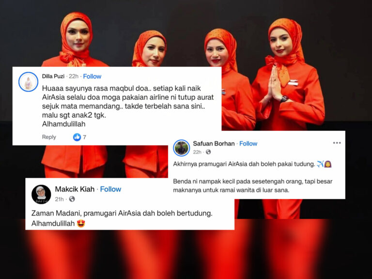 Respon positif banjiri media sosial ketika pramugari kini dibenar bertudung