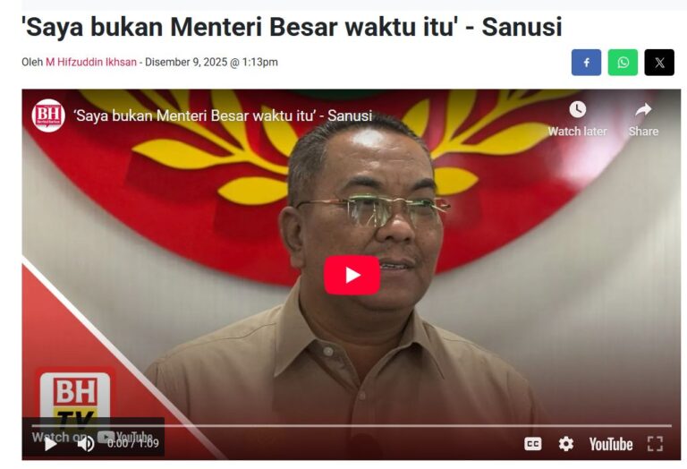 Sanusi kata berlaku sebelum jadi MB, Supol kata masa tu dia sibuk dengar taklimat