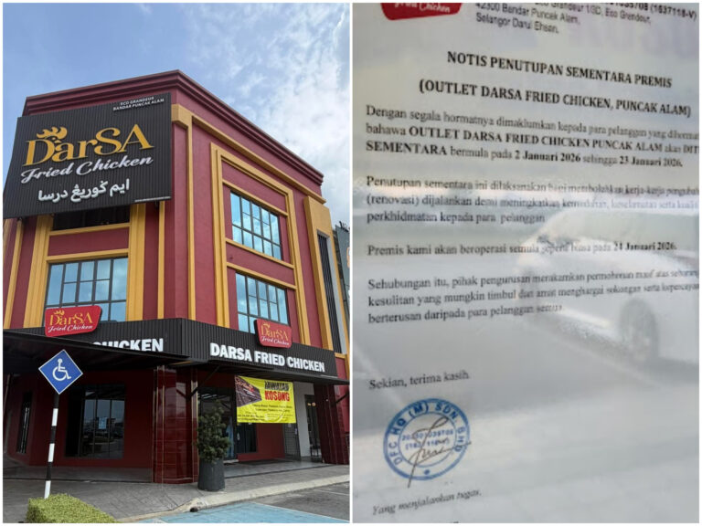 Darsa Fried Chicken di Puncak Alam pula ditutup?