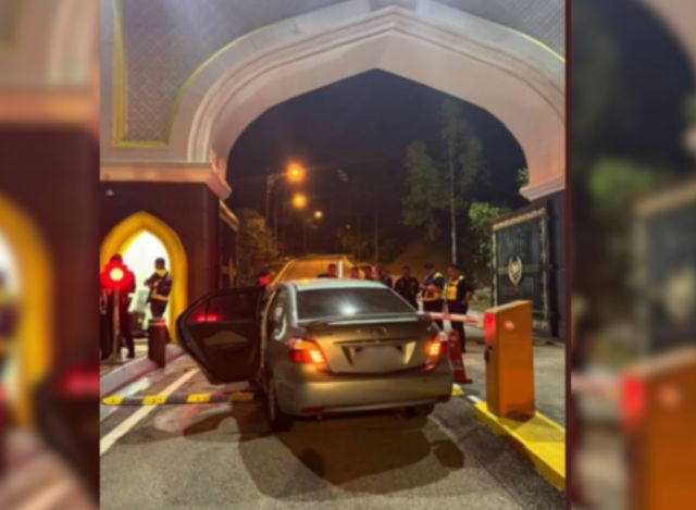 Pemandu mabuk makin melampau, palang keselamatan Istana Negara pun dirempuh