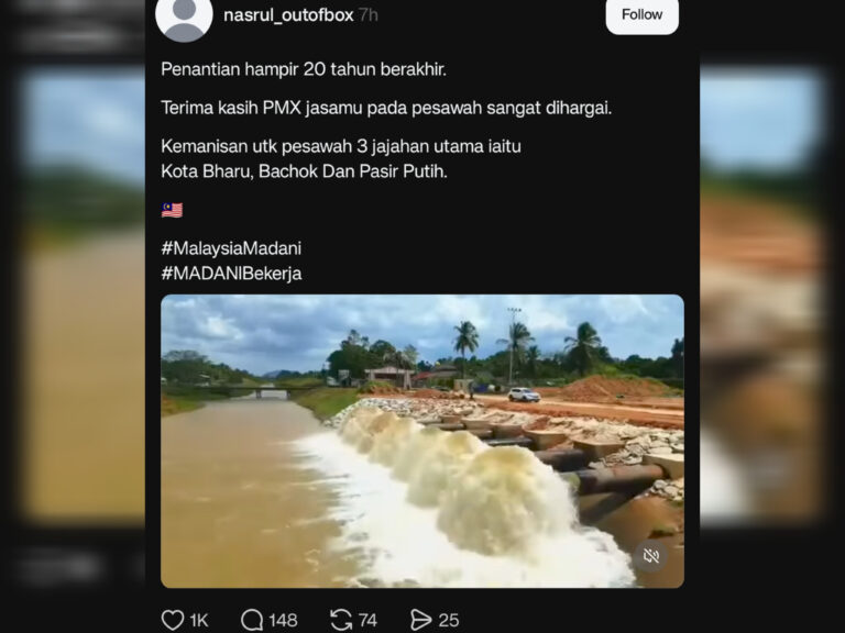 Penantian 20 tahun pesawah di 3 jajahan di Kelantan berakhir juga…