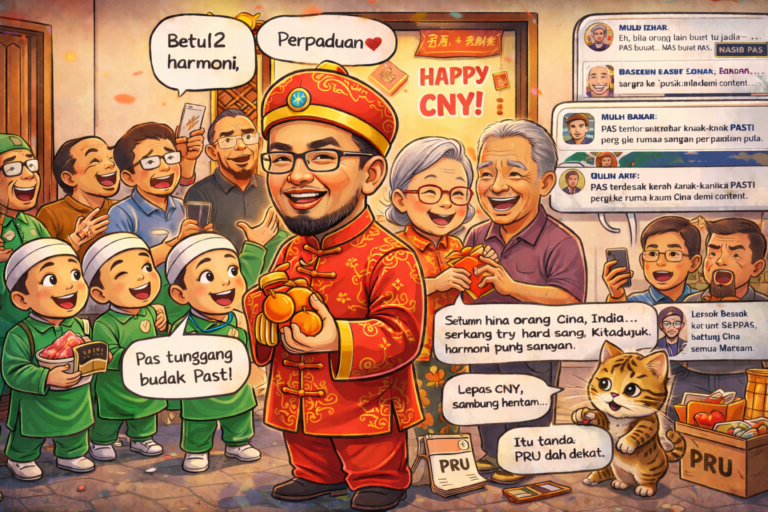 Pas ditempelak ‘try hard’ nak tunjuk paling harmoni, tergamak ‘tunggang’ budak Pasti