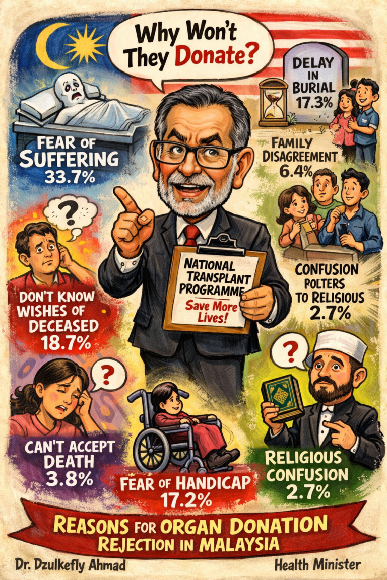 The low percentage in organ donation are due to these factors