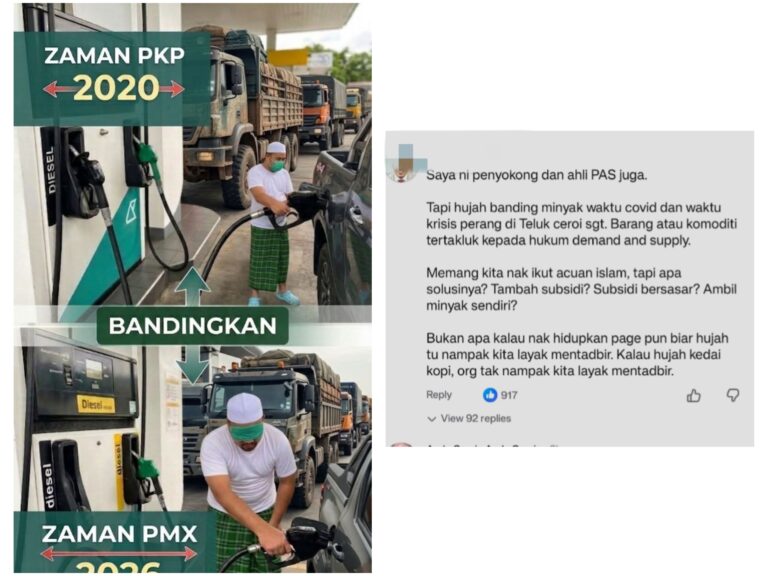 Banding harga minyak zaman Covid, FB Pas Klang kena kritik penyokong sendiri