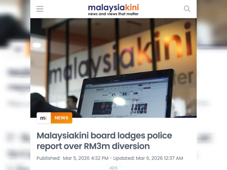 Malaysiakini bosses tight-lipped about RM3mil diversion