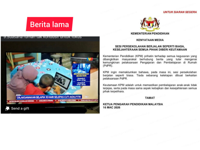 Sekolah berjalan macam biasa, KPM belum ada sebarang ketetapan laksana PdPr