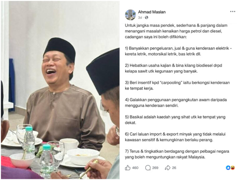 Panas dengan saranan naik basikal, Ahmad Maslan kongsi gambar ketawa