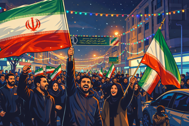 Video : Rakyat Iran turun ke jalan raya raikan kemenangan